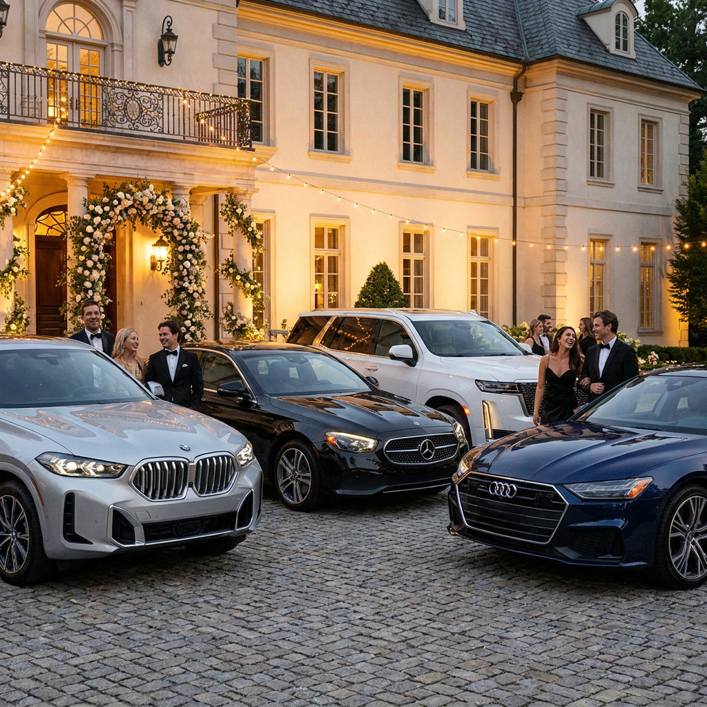 Premium event rental cars for weddings and prom events in Berlin and Gorham, New Hampshire